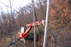 Postavljanje betonskega električnega droga